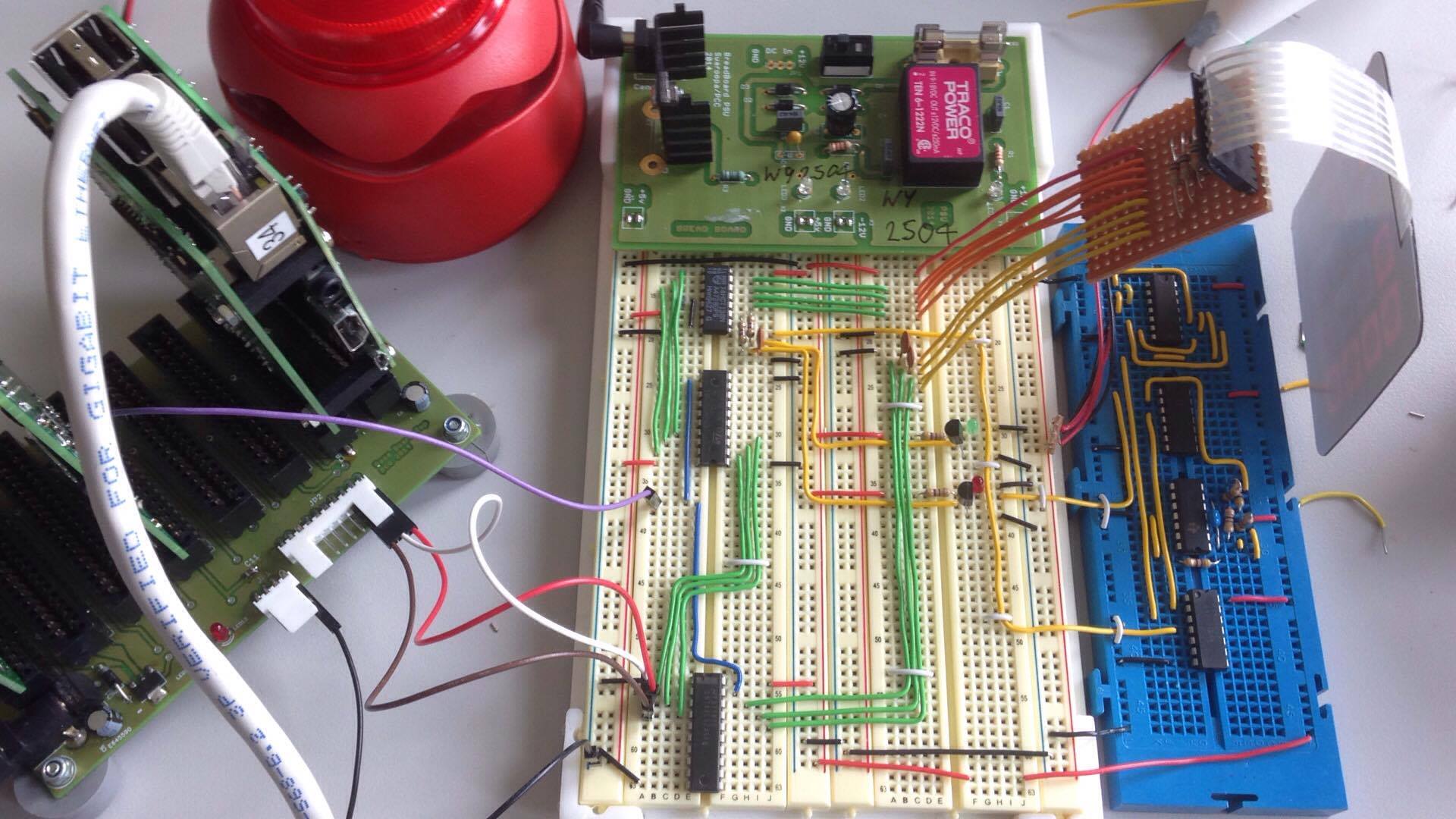 The final keypad lock wiring after we cleaned up the hardware