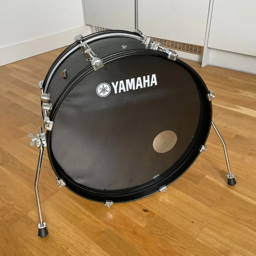 The completed refurbished nesting bass drum
